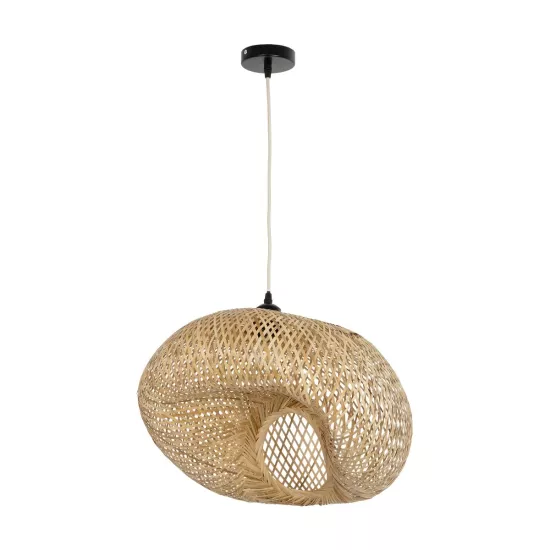 CARIBBEAN 01723 Boho Κρεμαστό Φωτιστικό Οροφής με Ντουί 1 x E27 AC 220-240V IP20 - Μπεζ - Μ45 x Π45 x Υ24cm