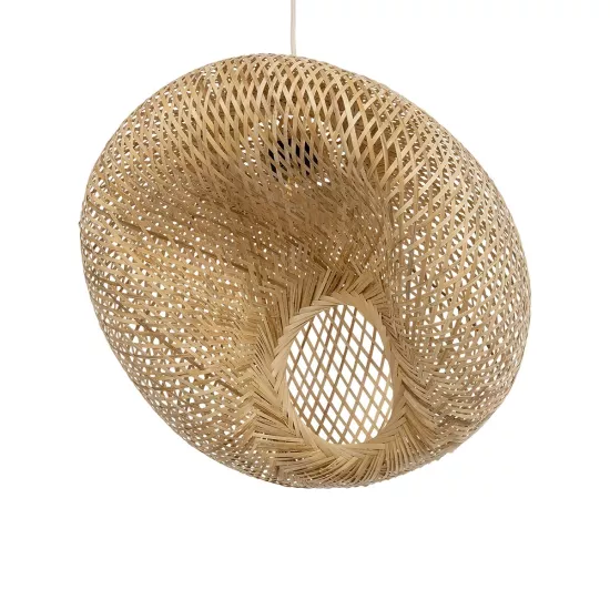 CARIBBEAN 01723 Boho Κρεμαστό Φωτιστικό Οροφής με Ντουί 1 x E27 AC 220-240V IP20 - Μπεζ - Μ45 x Π45 x Υ24cm