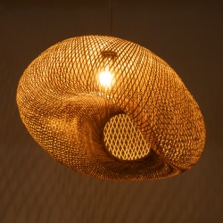 CARIBBEAN 01724 Boho Κρεμαστό Φωτιστικό Οροφής με Ντουί 1 x E27 AC 220-240V IP20 - Μπεζ - Μ60 x Π60 x Υ38cm