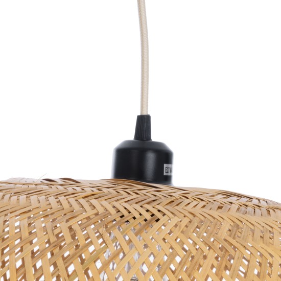 CARIBBEAN 01724 Boho Κρεμαστό Φωτιστικό Ανάρτηση Μονόφωτο 1 x E27 IP20 Μπεζ Ξύλο - Μ60 x Π60 x Υ38cm CARIBBEAN 01724 Boho Κρεμαστό Φωτιστικό Ανάρτηση Μονόφωτο 1 x E27 IP20 Μπεζ Ξύλο - Μ60 x Π60 x Υ38cm