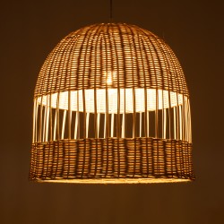 LUCIA 01725 Boho Κρεμαστό Φωτιστικό Οροφής με Ντουί 1 x E27 AC 220-240V IP20 - Μπεζ - Μ40 x Π40 x Y34cm