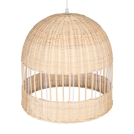 LUCIA 01725 Boho Κρεμαστό Φωτιστικό Πλέγμα Μονόφωτο 1 x E27 IP20 Μπεζ Ξύλο - Μ40 x Π40 x Y34cm LUCIA 01725 Boho Κρεμαστό Φωτιστικό Πλέγμα Μονόφωτο 1 x E27 IP20 Μπεζ Ξύλο - Μ40 x Π40 x Y34cm