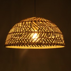 COMORES 01727 Boho Κρεμαστό Φωτιστικό Οροφής με Ντουί 1 x E27 AC 220-240V IP20 - Μπεζ - Μ40 x Π40 x Y20cm