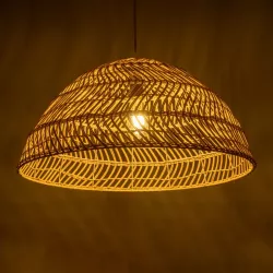 COMORES 01728 Boho Κρεμαστό Φωτιστικό Οροφής με Ντουί 1 x E27 AC 220-240V IP20 - Μπεζ - Μ60 x Π60 x Y29cm