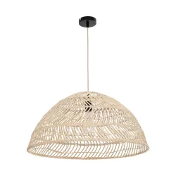 COMORES 01728 Boho Κρεμαστό Φωτιστικό Οροφής με Ντουί 1 x E27 AC 220-240V IP20 - Μπεζ - Μ60 x Π60 x Y29cm