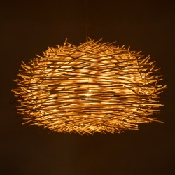 MINORCA 01731 Boho Κρεμαστό Φωτιστικό Οροφής με Ντουί 1 x E27 AC 220-240V IP20 - Μπεζ - Μ60 x Π60 x Y35cm