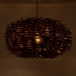 MINORCA 01734 Boho Κρεμαστό Φωτιστικό Οροφής με Ντουί 1 x E27 AC 220-240V IP20 - Καφέ - Μ60 x Π60 x Y35cm