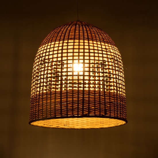 BORA-BORA 01735 Boho Κρεμαστό Φωτιστικό Οροφής με Ντουί 1 x E27 AC 220-240V IP20 - Μπεζ - Μ42 x Π42 x Υ44cm