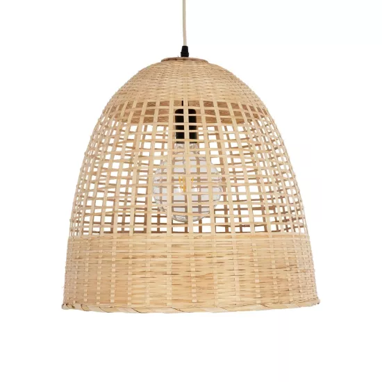 BORA-BORA 01735 Boho Κρεμαστό Φωτιστικό Οροφής με Ντουί 1 x E27 AC 220-240V IP20 - Μπεζ - Μ42 x Π42 x Υ44cm