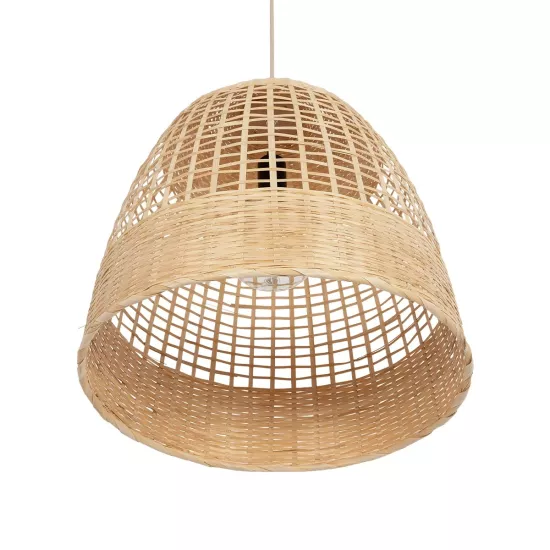 BORA-BORA 01735 Boho Κρεμαστό Φωτιστικό Οροφής με Ντουί 1 x E27 AC 220-240V IP20 - Μπεζ - Μ42 x Π42 x Υ44cm