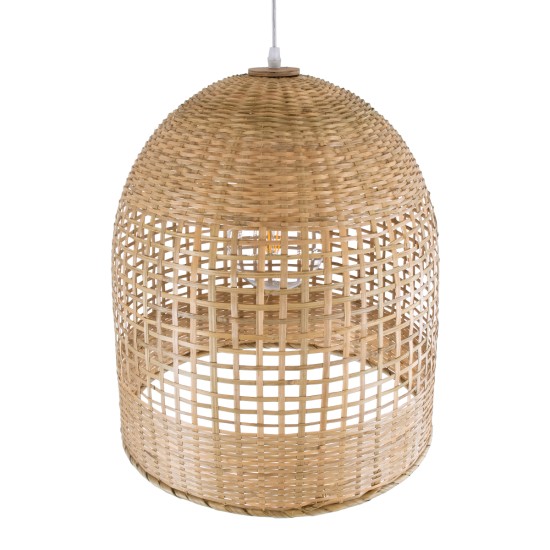 BORA-BORA 01735 Boho Κρεμαστό Φωτιστικό Οροφής με Ντουί 1 x E27 AC 220-240V IP20 - Μπεζ - Μ42 x Π42 x Υ44cm