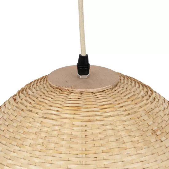 BORA-BORA 01735 Boho Κρεμαστό Φωτιστικό Οροφής με Ντουί 1 x E27 AC 220-240V IP20 - Μπεζ - Μ42 x Π42 x Υ44cm