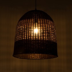 BORA-BORA 01736 Boho Κρεμαστό Φωτιστικό Οροφής με Ντουί 1 x E27 AC 220-240V IP20 - Καφέ - Μ42 x Π42 x Y44cm