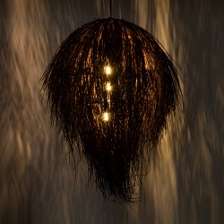 ARCHIPELAGO 01750 Boho Κρεμαστό Φωτιστικό Οροφής με Ντουί 1 x E27 AC 220-240V IP20 - Καφέ - Μ40 x Π40 x Υ63cm