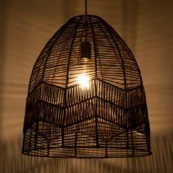 ALOHA 01752 Boho Κρεμαστό Φωτιστικό Οροφής με Ντουί 1 x E27 AC 220-240V IP20 - Καφέ - Μ45 x Π45 x Υ48cm