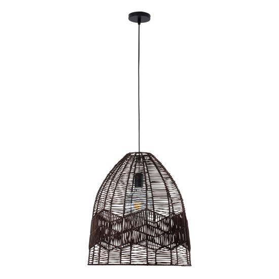 ALOHA 01752 Boho Κρεμαστό Φωτιστικό Οροφής με Ντουί 1 x E27 AC 220-240V IP20 - Καφέ - Μ45 x Π45 x Υ48cm