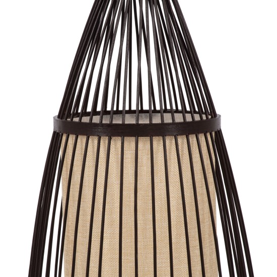 AZORES 01754 Boho Επιδαπέδιο Φωτιστικό με Ντουί 1 x E27 AC 220-240V IP20 - Καφέ & Μπεζ - Μ30 x Π30 x Υ90cm