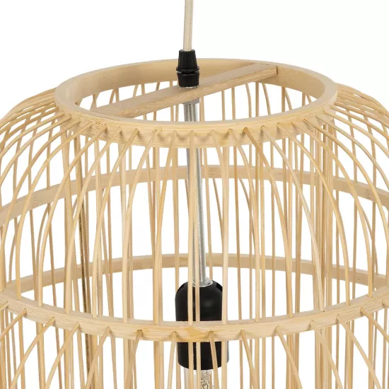 HIBISCUS 01763 Boho Κρεμαστό Φωτιστικό Οροφής με Ντουί 1 x E27 AC 220-240V IP20 - Μπεζ - Μ48 x Π48 x Y60cm