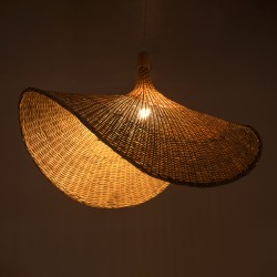 CUBA 01767 Boho Κρεμαστό Φωτιστικό Οροφής με Ντουί 1 x E27 AC 220-240V IP20 - Μπεζ - Μ80 x Π80 x Υ49cm