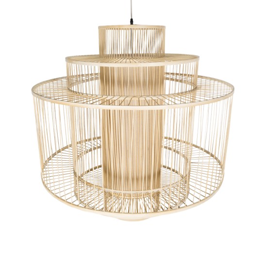 HIBISCUS 01780 Boho Κρεμαστό Φωτιστικό Οροφής με Ντουί 1 x E27 AC 220-240V IP20 - Μπεζ - Μ100 x Π100 x Y100cm