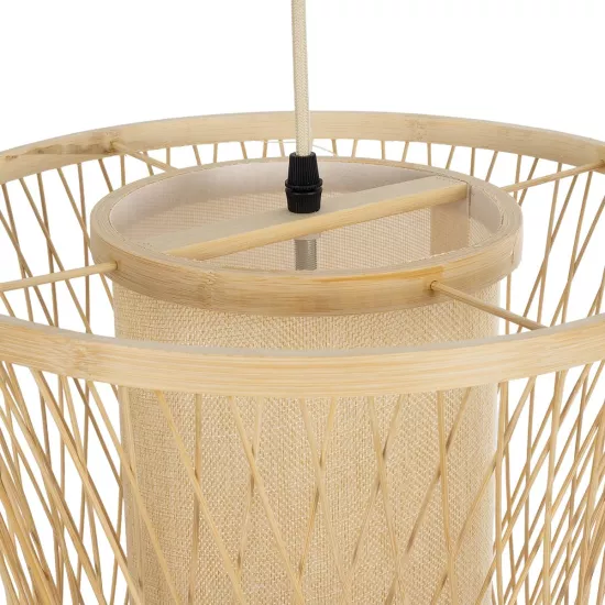 HIBISCUS 01783 Boho Κρεμαστό Φωτιστικό Οροφής με Ντουί 1 x E27 AC 220-240V IP20 - Μπεζ - Μ35 x Π35 x Υ150cm