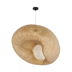 CARIBBEAN 01784 Μοντέρνο Κρεμαστό Φωτιστικό Οροφής με Ντουί 1 x E27 AC 220-240V IP20 - Μπεζ - Μ80 x Π80 x Υ35cm