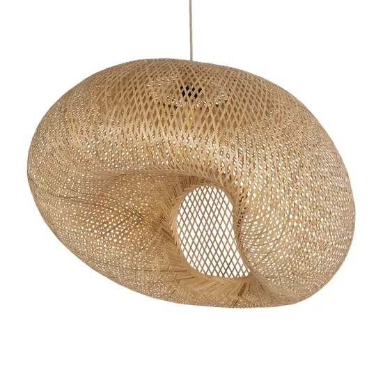 CARIBBEAN 01784 Μοντέρνο Κρεμαστό Φωτιστικό Οροφής με Ντουί 1 x E27 AC 220-240V IP20 - Μπεζ - Μ80 x Π80 x Υ35cm