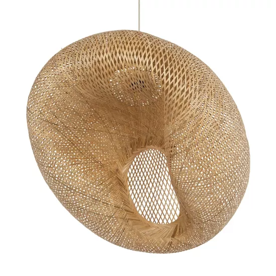 CARIBBEAN 01784 Μοντέρνο Κρεμαστό Φωτιστικό Οροφής με Ντουί 1 x E27 AC 220-240V IP20 - Μπεζ - Μ80 x Π80 x Υ35cm