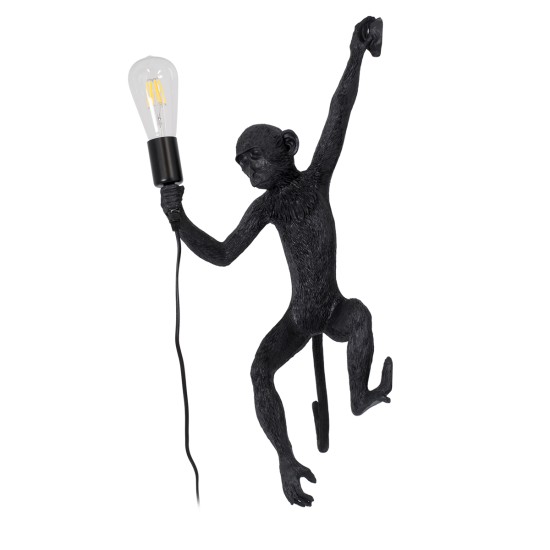 APES 01804 Μοντέρνο Φωτιστικό Τοίχου - Απλίκα με Ντουί 1 x E27 AC 220-240V IP20 - Μαύρο - Μ34 x Π31 x Υ61cm