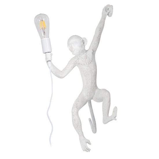 APES 01805 Μοντέρνο Φωτιστικό Τοίχου - Απλίκα με Ντουί 1 x E27 AC 220-240V IP20 - Λευκό - Μ34 x Π31 x Υ61cm