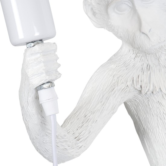 APES 01805 Μοντέρνο Φωτιστικό Τοίχου - Απλίκα με Ντουί 1 x E27 AC 220-240V IP20 - Λευκό - Μ34 x Π31 x Υ61cm