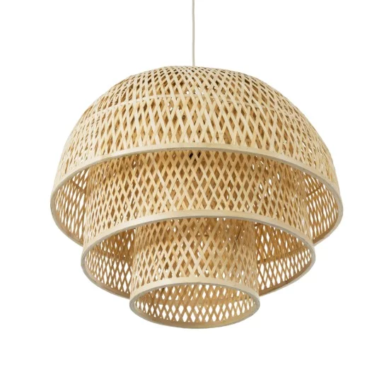 HIROKA 01836 Boho Κρεμαστό Φωτιστικό Καμπάνα Μονόφωτο 1 x E27 IP20 Μπεζ Ξύλο - Μ60 x Π60 x Υ50cm HIROKA 01836 Boho Κρεμαστό Φωτιστικό Καμπάνα Μονόφωτο 1 x E27 IP20 Μπεζ Ξύλο - Μ60 x Π60 x Υ50cm