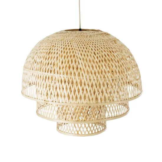 HIROKA 01836 Boho Κρεμαστό Φωτιστικό Καμπάνα Μονόφωτο 1 x E27 IP20 Μπεζ Ξύλο - Μ60 x Π60 x Υ50cm HIROKA 01836 Boho Κρεμαστό Φωτιστικό Καμπάνα Μονόφωτο 1 x E27 IP20 Μπεζ Ξύλο - Μ60 x Π60 x Υ50cm