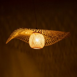 CINNABAR 01837 Boho Κρεμαστό Φωτιστικό Οροφής με Ντουί 1 x E27 AC 220-240V IP20 - Μπεζ - Μ75 x Π75 x Υ21cm