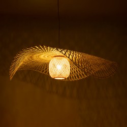 CINNABAR 01838 Boho Κρεμαστό Φωτιστικό Οροφής με Ντουί 1 x E27 AC 220-240V IP20 - Μπεζ - Μ100 x Π100 x Υ21cm