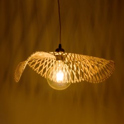 MELEMELE 01840 Boho Κρεμαστό Φωτιστικό Οροφής με Ντουί 1 x E27 AC 220-240V IP20 - Μπεζ - Μ50 x Π50 x Υ7cm