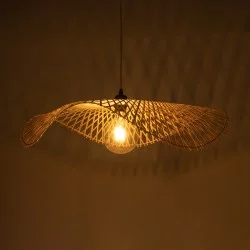 MELEMELE 01841 Boho Κρεμαστό Φωτιστικό Οροφής με Ντουί 1 x E27 AC 220-240V IP20 - Μπεζ - Μ75 x Π75 x Υ10cm