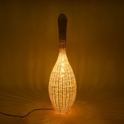 PARADIS 01843 Boho Επιδαπέδιο Φωτιστικό με Ντουί 1 x E27 AC 220-240V IP20 - Μπεζ - Μ30 x Π30 x Υ100cm