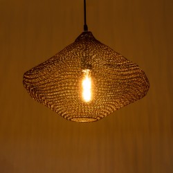 KENTUCKY 01863 Vintage Κρεμαστό Φωτιστικό Οροφής με Ντουί 1 x E27 AC 220-240V IP20 - Καφέ - Μ40 x Π40 x Υ30cm