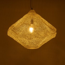 KENTUCKY 01865 Vintage Κρεμαστό Φωτιστικό Οροφής με Ντουί 1 x E27 AC 220-240V IP20 - Μπεζ - Μ60 x Π60 x Υ50cm