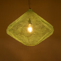 KENTUCKY 01866 Vintage Κρεμαστό Φωτιστικό Οροφής με Ντουί 1 x E27 AC 220-240V IP20 - Τιρκουάζ - Μ60 x Π60 x Υ50cm