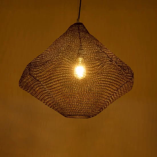 KENTUCKY 01867 Vintage Κρεμαστό Φωτιστικό Οροφής με Ντουί 1 x E27 AC 220-240V IP20 - Καφέ - Μ60 x Π60 x Υ50cm