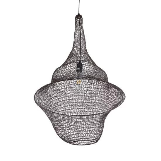 KENTUCKY 01875 Vintage Κρεμαστό Φωτιστικό Οροφής με Ντουί 1 x E27 AC 220-240V IP20 - Καφέ - Μ50 x Π50 x Υ90cm