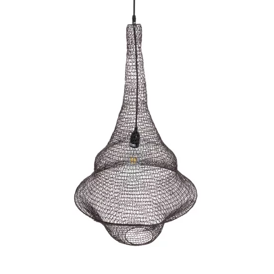 KENTUCKY 01875 Vintage Κρεμαστό Φωτιστικό Οροφής με Ντουί 1 x E27 AC 220-240V IP20 - Καφέ - Μ50 x Π50 x Υ90cm