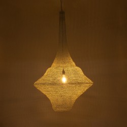 KENTUCKY 01877 Vintage Κρεμαστό Φωτιστικό Οροφής με Ντουί 1 x E27 AC 220-240V IP20 - Λευκό - Μ80 x Π80 x Υ140cm