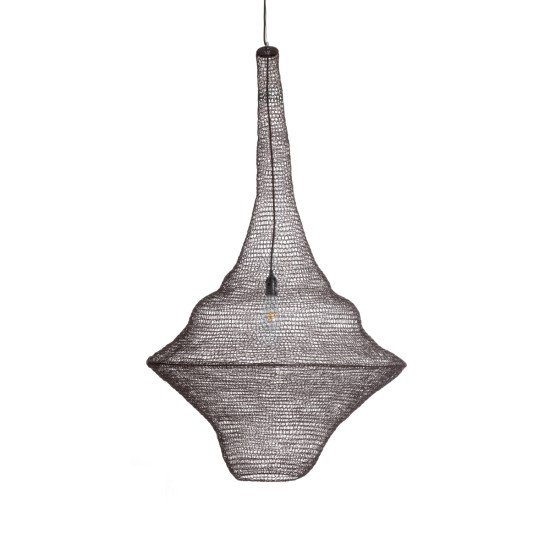 KENTUCKY 01878 Vintage Κρεμαστό Φωτιστικό Οροφής με Ντουί 1 x E27 AC 220-240V IP20 - Καφέ - Μ80 x Π80 x Υ140cm