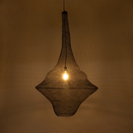 KENTUCKY 01878 Vintage Κρεμαστό Φωτιστικό Οροφής με Ντουί 1 x E27 AC 220-240V IP20 - Καφέ - Μ80 x Π80 x Υ140cm