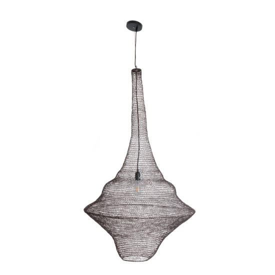 KENTUCKY 01878 Vintage Κρεμαστό Φωτιστικό Οροφής με Ντουί 1 x E27 AC 220-240V IP20 - Καφέ - Μ80 x Π80 x Υ140cm