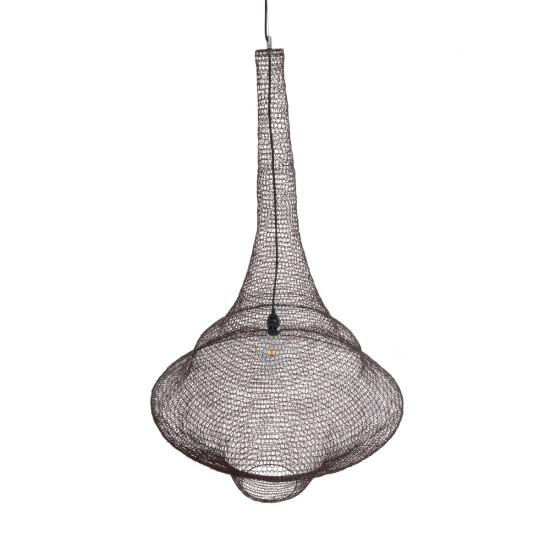 KENTUCKY 01878 Vintage Κρεμαστό Φωτιστικό Οροφής με Ντουί 1 x E27 AC 220-240V IP20 - Καφέ - Μ80 x Π80 x Υ140cm