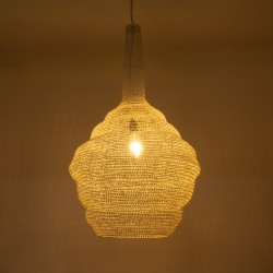 KENTUCKY 01883 Vintage Κρεμαστό Φωτιστικό Οροφής με Ντουί 1 x E27 AC 220-240V IP20 - Λευκό - Μ60 x Π60 x Υ90cm